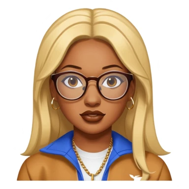 rapper Megan Thee Stallion wear glasses sticker