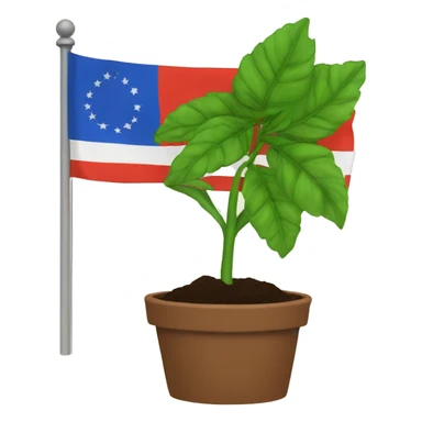 Noreigan flag with a plant in it (no soil) sticker