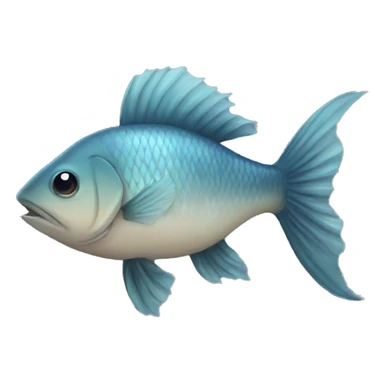 A fish with long hair sticker