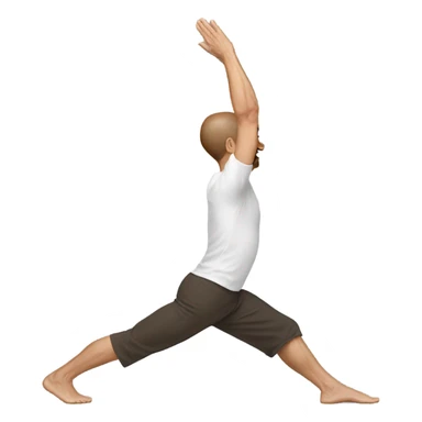 Back bend yoga white male sticker
