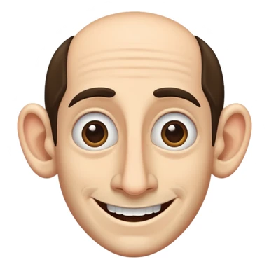 Create a Jewish with a big nose and has a big sneaky smile sticker