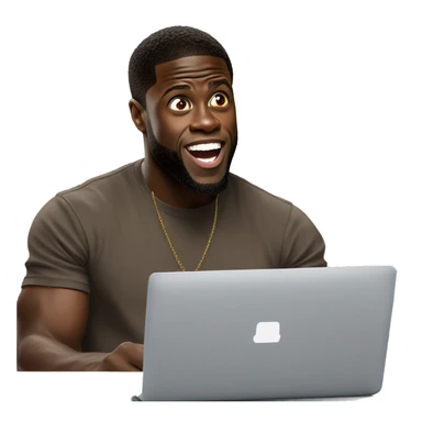 Kevin hart watching Facebook sticker