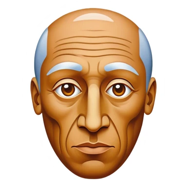 Cinematic Realistic Pablo Picasso Portrait Emoji, depicted as a visionary artist with abstract expressive features and a creative aura, rendered with rich textures and dynamic artistic lighting that captures his revolutionary spirit. sticker