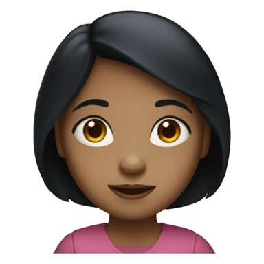 Girl with black hair and an IPad in the hand of Apple  sticker