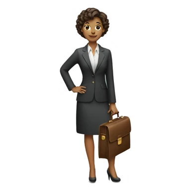 woman holding briefcase sticker
