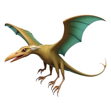 Cinematic Noble Pterodactyl Portrait Emoji, Poised and soaring, with a slender, aerodynamic body, expansive leathery wings outstretched, a long pointed beak, and keen, piercing eyes that exude aerial grace, Simplified yet sharply defined features, highly detailed, glowing with a soft, ethereal radiance, high shine, intelligent and commanding, stylized with an air of prehistoric flight mastery, focused and graceful, soft glowing outline, capturing the essence of a watchful and confident Pterodactyl that appears ready to glide out of the screen with effortless majesty! sticker