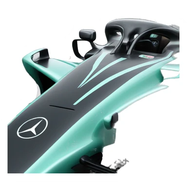 Mercedes W11 black f1 car sticker