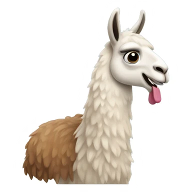 llama talking on the phone sticker