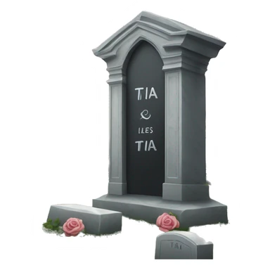 gravestone that says here lies Tia sticker