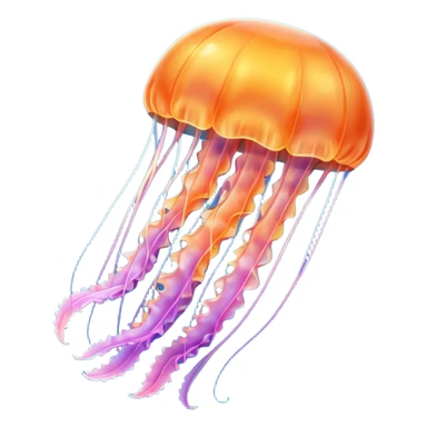 jellyfish with unique design and color but i want a simple one i dont want color orange and blue sticker