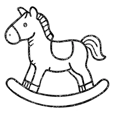 rocking horse icon sticker