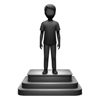 silhouette standing on top of a podium sticker