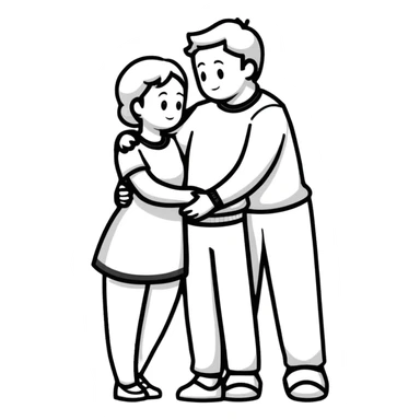 loving couple, spouse to spouse sticker