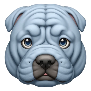 Grey blue shar pei blue eyes sticker