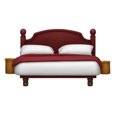 Dark red bed  sticker