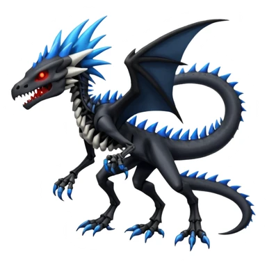 Edgy Cool Badass Evil Skeletal Salandit-Zekrom-Silvally-Nargacuga-fusion (full body) sticker