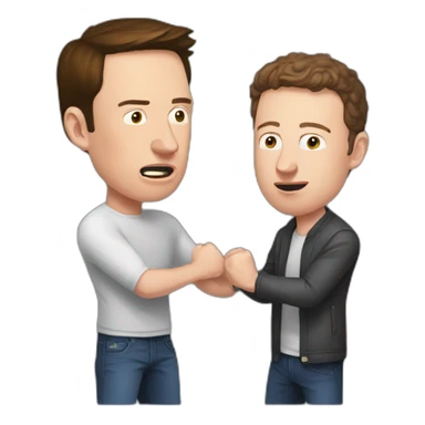 Elon musk vs Mark Zuckerberg Fight sticker