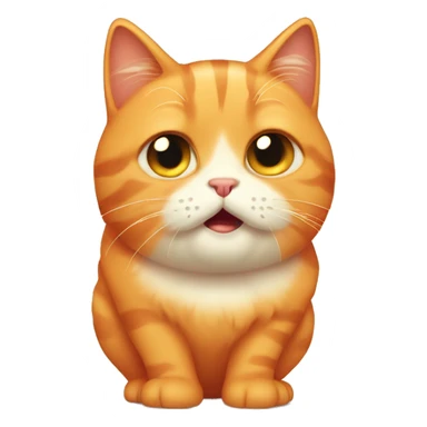 orange cute cat cry sad tear sticker