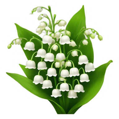 White Lily of the valley flowers bouquet  sticker