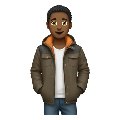 boys outdoors in jackets sticker