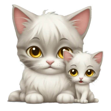 Mother Cat with a kitten  sticker
