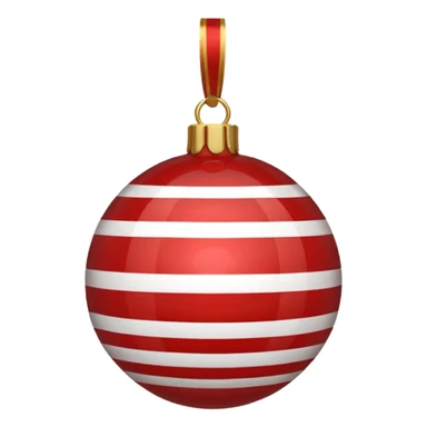 A Red Striped Ornament sticker