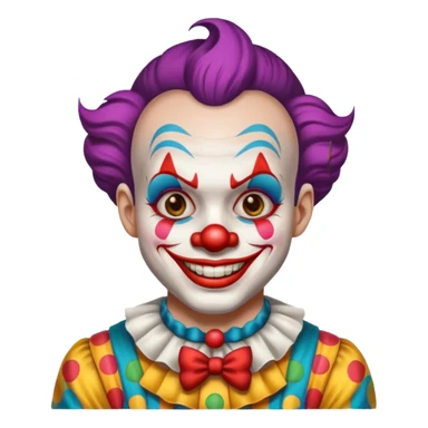 clown with tattoos sticker