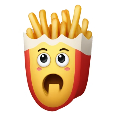 A smiley french fry sticker