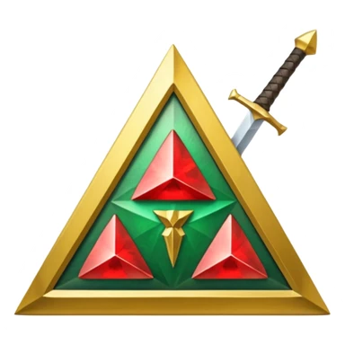 Legend of Zelda triforce with sword sticker