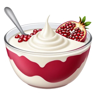 yogurt with pomegranate on top sticker