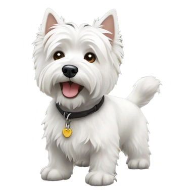White west highland terrier stand on the ground sticker