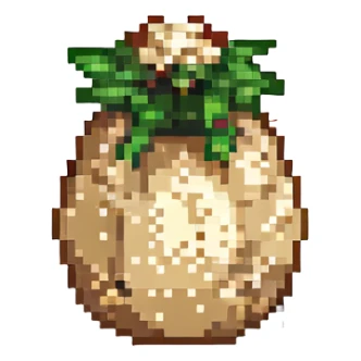 a single sesame seed, pixel art style sticker