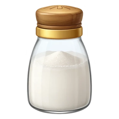 a full salt shaker with "salt" on it sticker