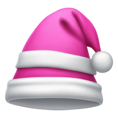 Pink santa claus hat sticker