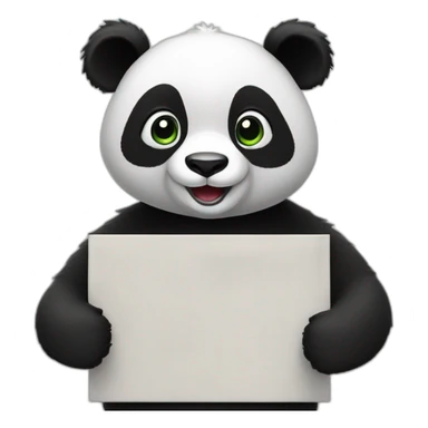 panda giving a presentation chalboard sticker