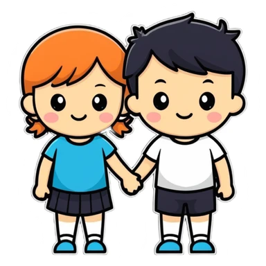 Love boy and girl sticker