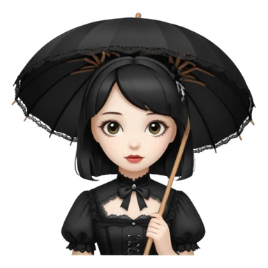 Gothic Lolita girl sticker