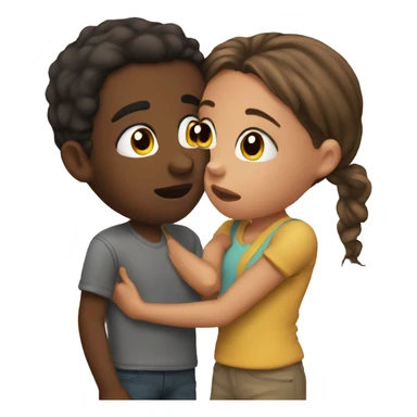 Boy kiss girl sticker