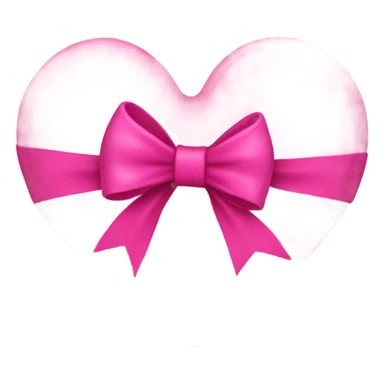 Heart with bow color is pink sticker