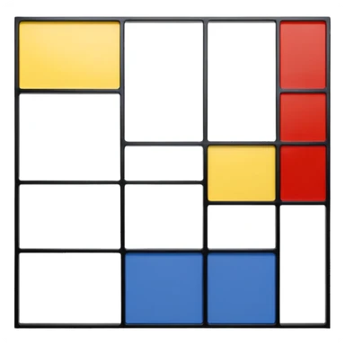 Piet Mondrian, Composition with Red Blue and Yellow painting  sticker