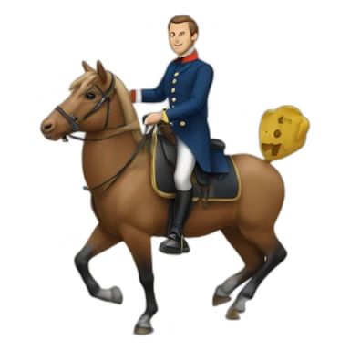 macron sur un chameau sticker