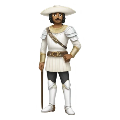 Conquistador all white ancestor full body sticker