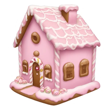 Light pink gingerbread house sticker