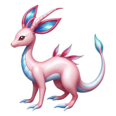 Milotic-Sylveon-Dragonair-Fakémon-hybrid-creature (full body)  sticker
