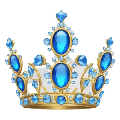 tiara with blue gems sticker