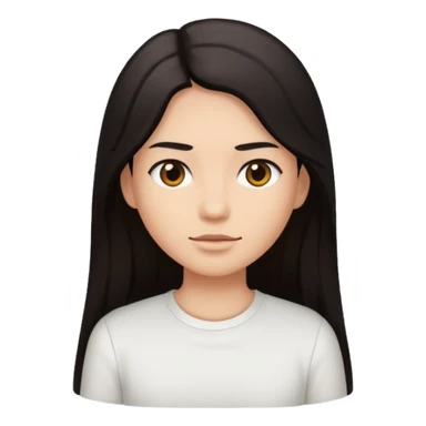 CHEVEUX UN PEU PLUS FONCER AVC DU MAQUILLAGE mais on voit pas le maquillage et elle a des cheveux long sticker