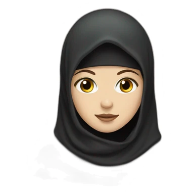 white girl niqab sticker