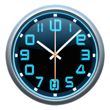 A futuristic clock sticker