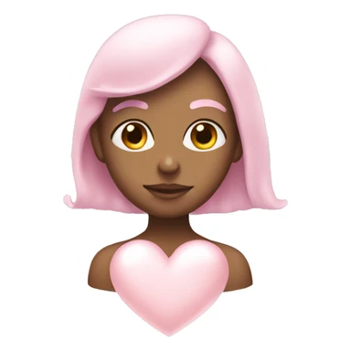 pearl light pink heart sticker