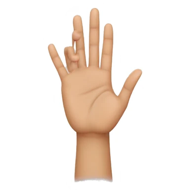 Create a hand with all fingers risen up while fohe ring finger sticker